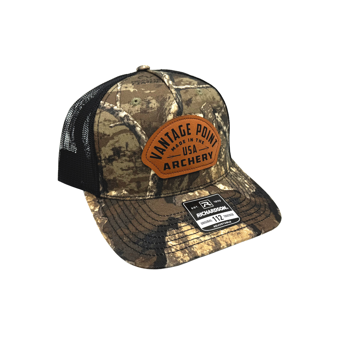 Vantage Point Brown Patch Trucker Hat - Camo