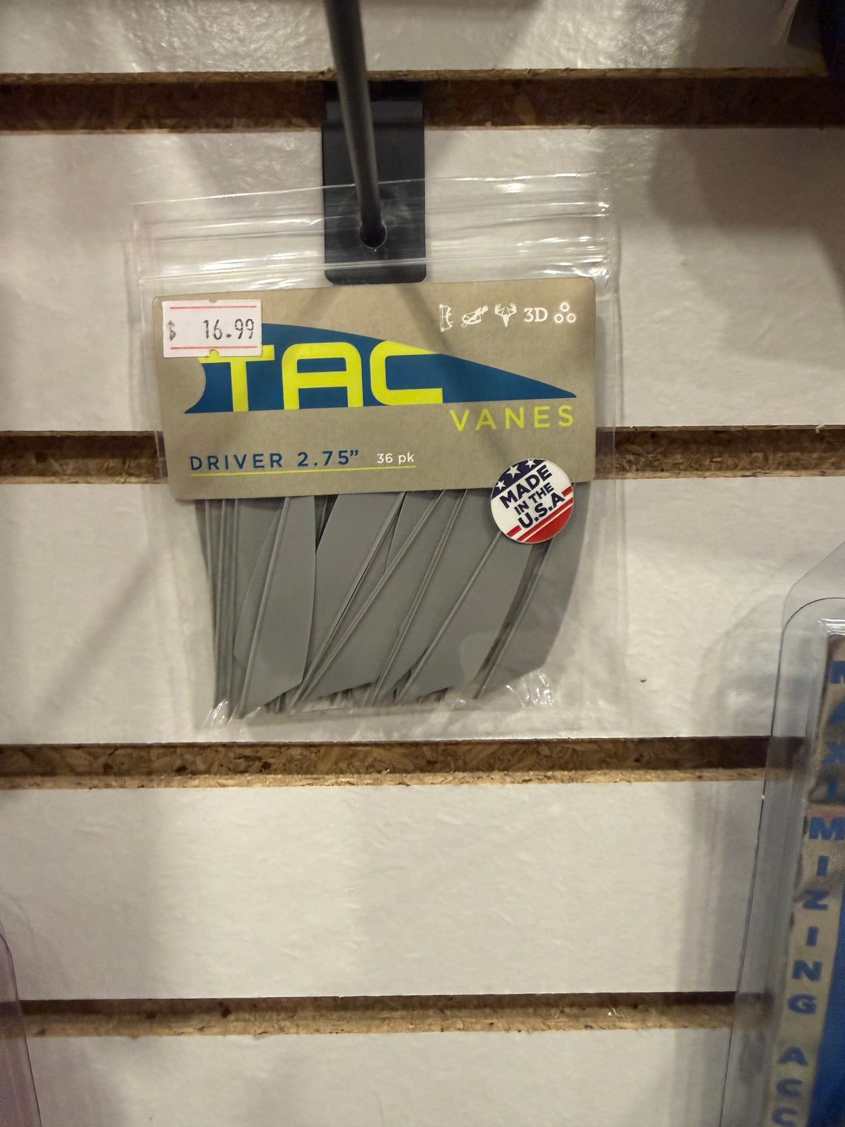 Tac Vanes Driver 2.75 Grey Pack of 36