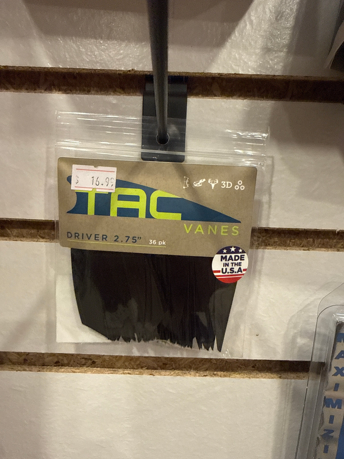 Tac Vanes 2.75 Driver Black Pack of 36