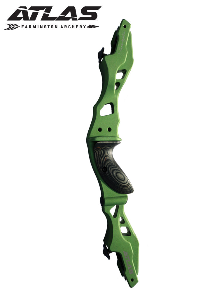 Farmington Archery 19" Atlas T6 Aluminum Machined CNC ILF Riser / Wood Grip